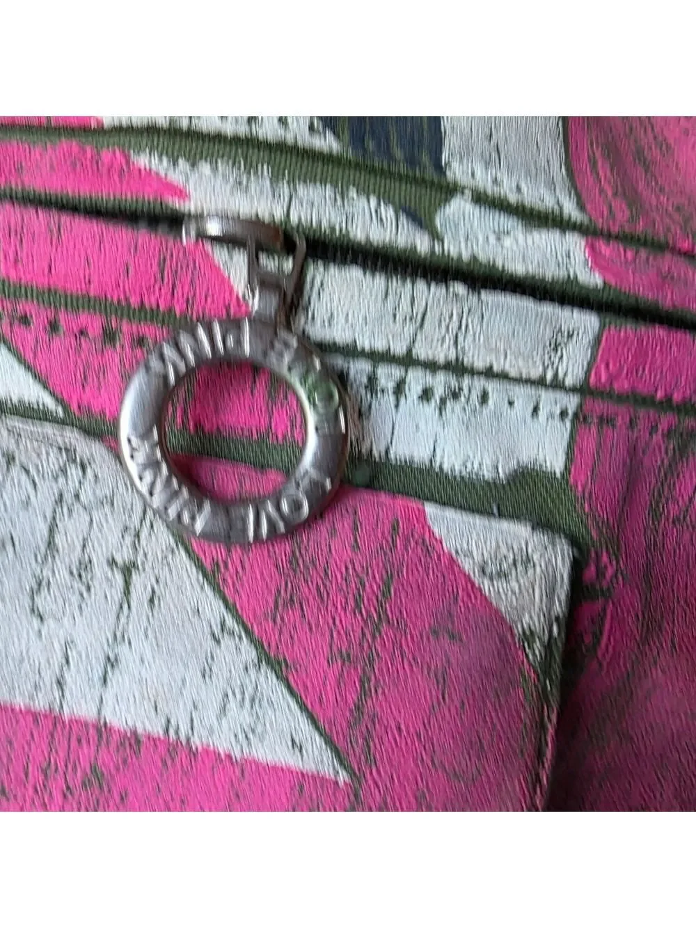 PINK Olive Green and Pink Graphic Weekend Duffel *Rare* - Picture 4 of 13
